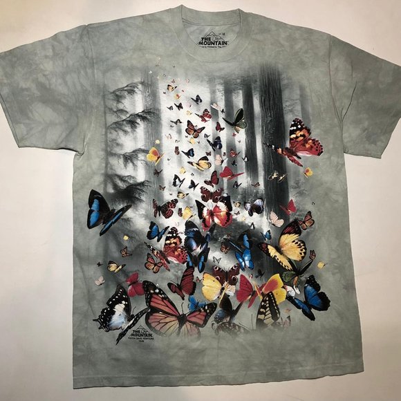 The Mountain Tops - The Mountain Butterfly Butterflies Beautiful Forest Rainbow Insect T-Shirt S